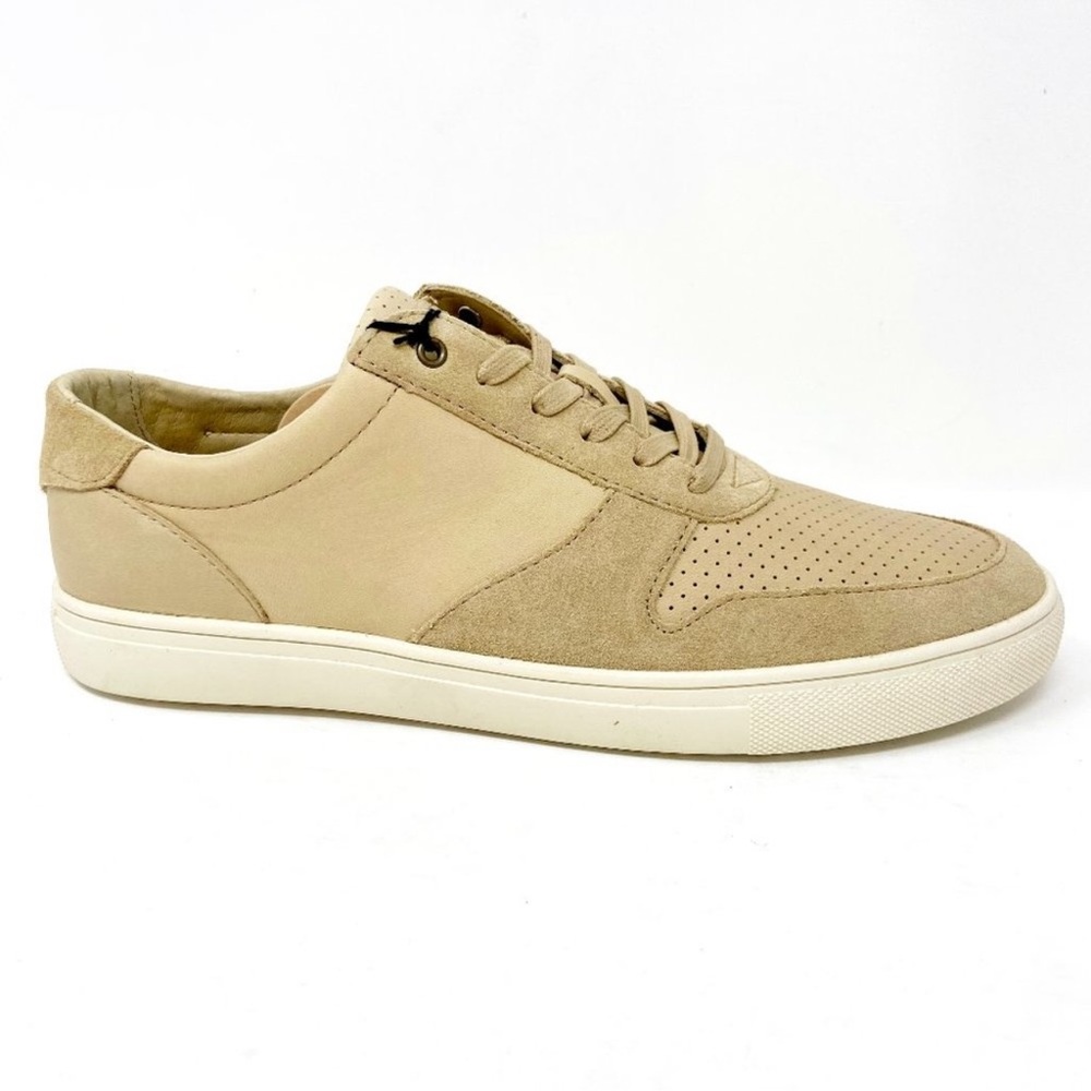 Clae Mens Gregory Leather Sneaker beige latte size 10.5